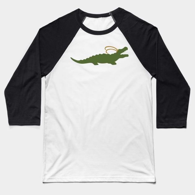 Alligator Loki the god of mischief Baseball T-Shirt by JessCarrsArt